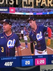 East Coast Sox Alumni Brent Rooker with Joe Caruso at 2025 MLB HR Derby
